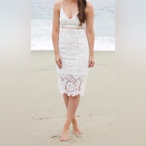 Lace White Dress